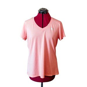 Under Armour Shirt Bubble Heather Women Tech V Neck Loose Size Large